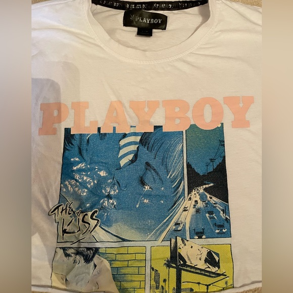 Playboy “The Kiss” Comic Book Strip Cropped Top - no longer sold - Picture 1 of 2